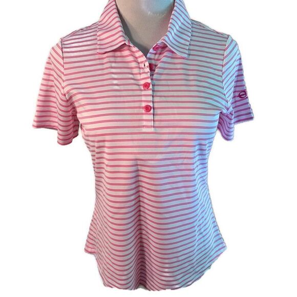 NWT Greg Norman Pink/White Striped Active Top - Picture 1 of 7